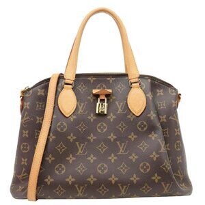 Louis Vuitton  Rivoli MM NM Monogram Canvas Satchel Bag Brown